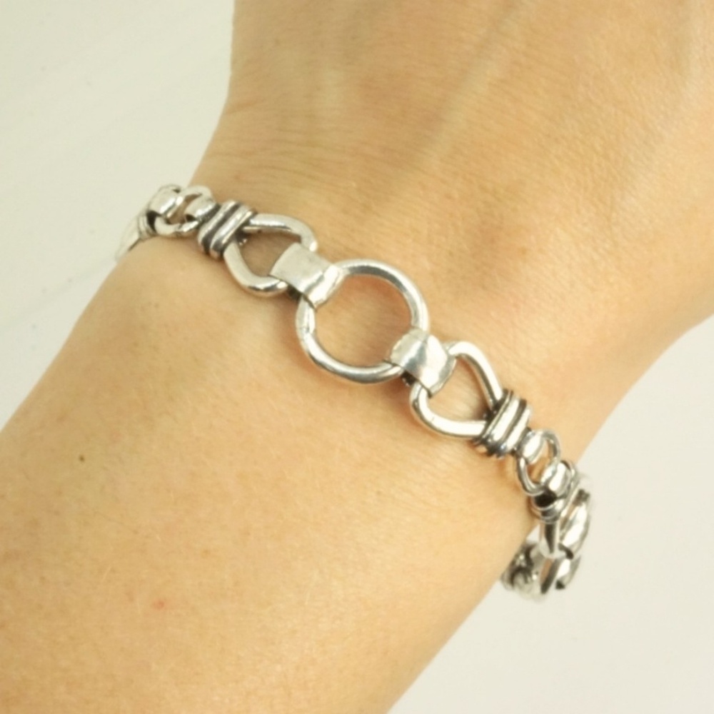 Sterling Plated Tribal Bali Bracelet